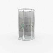 Витрина профессиональная вертикальная угловая пристенная со световым блоком